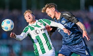 SCP-Verteidiger Calvin Brackelmann (r.) und Preußen-Stürmer Joel Grodowski lieferten sich packende Duelle. - Imago Images