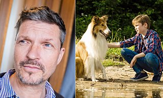 Schauspieler Hardy Krüger jr. (l.) hat Silke Förster aus Halle erst kürzlich am Set von "Rote Rosen" getroffen. Auch im Kinofilm "Lassie" war sie dabei. - dpa