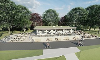 Aus dem R1 wird das Pier1. So soll die neue Gastronomie an der Weserpromenade aussehen. - Stadt Höxter
