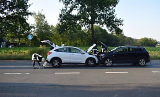 Die Honda-Fahrerin erlitt einen Handbruch. Auch ihre drei Mitfahrer wurden verletzt. - Kreispolizeibehörde Herford