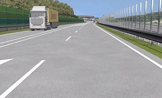 In einer Simulation können Interessierte den B 64-Neubau bei Godelheim schon einmal am Computer befahren. - Wiederer Ingenieurbüro