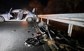 Unfall auf der Bundesstraße 239 bei Höxter-Fürstenau. - David Schellenberg