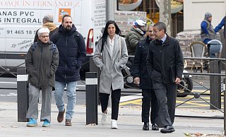 Jennifer Hermoso (M) bekräftigte vor Gericht in Madrid, dass der Kuss des früheren spanischen Verbandschefs aufgezwungen war. - Eduardo Parra/EUROPA PRESS/dpa