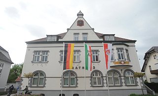 Das Rathaus in Pr. Oldendorf. - Joern Spreen-Ledebur