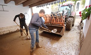 Spur der Verwüstung: Die Schäden in Erkeln am Tag nach dem Unwetter. - David Schellenberg
