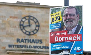 Dornack (AfD) wollte neuer Oberbürgermeister von Bitterfeld-Wolfen werden. - Jan Woitas/dpa