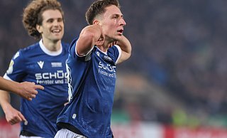 Arminias Marius Wörl beeindruckte gegen Werder Bremen einmal mehr mit einer bärenstarken Leistung. - Oliver Krato