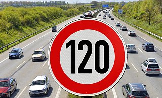 Auf der A2 bei Bielefeld herrscht auf der Strecke nach Hannover jetzt ein Tempolimit von 120 km/h, bevor in Lämershagen die bekannte 100er-Strecke beginnt. - Symbolfoto/Montage: Bildagentur-online/Ohde
