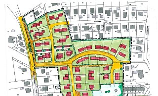 Der neue Entwurf: Links liegt die Stedefreunder Straße, über den der Verkehr von und ins Wohngebiet fließen soll. - Stadt Herford