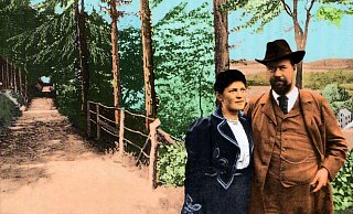 Max und Marianne Weber auf dem Philosophenweg in Oerlinghausen. Die beiden liebten das beschauliche Leben am Tönsberg. - Repro: Horst Biere / Quelle: Mariann-Weber-Institut