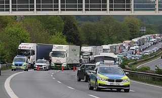 Der Unfall auf der A2 hatte für einen Stau gesorgt. - Claus Frickemeier