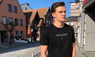 Markus Baum mimt nur zu gern selbst das Model für sein Label.  - Privat