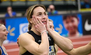 Alexandra Burghardt gewann die deutsche Hallenmeisterschaft über die 60 Meter. - Bernd Thissen/dpa