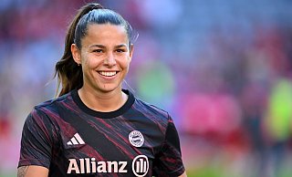 Lena Oberdorf krönte ihr Startelf-Debüt mit zwei Toren. - Sven Hoppe/dpa