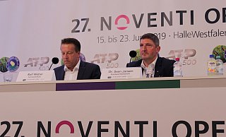 Gemeinsame Pressekonferenz: Ralf Weber und Sven Jansen resümieren ihre neue Kooperation. - Melanie Wigger
