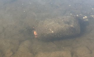 Der Gegenstand in der Weser war nur schwer erkennbar. - Polizei