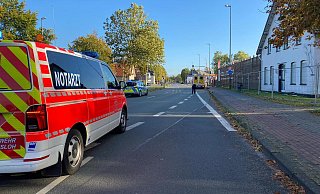 Die B 61 in Gütersloh ist wegen eines Notarzteinsatzes gesperrt. - Thorsten Heß