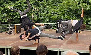 Mit ihrer Mischung aus Artistik, Beatboxing und Comedy begeisterten Tridiculuos. - Dirk Windmöller