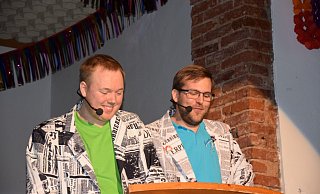 Chronisten halten Augen und Ohren offen: Patrick Berlage und David Glahn. - Anja Ebner