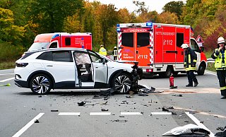 Der Unfall ereignete sich an der Einmündung der Lichtenauer Straße (K69) in die Husener Straße (L817). - Ralph Meyer