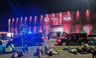 Auch die brasilianische Bundespolizei war im Einsatz. - Larissa Schwedes/dpa