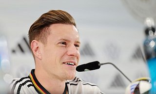 Torwart Marc-André ter Stegen spricht Klartext in Herzogenaurach. - Daniel Löb/dpa