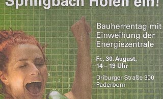 Stein des Anstoßes: Die Werbung der ESW Lokal zum "Bauherrentag". - Hans-Hermann Igges