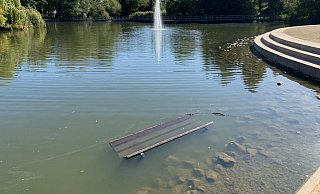 Die Idylle des Steinmeisterparks wird durch die demolierten Bänke getrübt. - Stefan Boscher