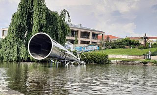 Im Paderquellgebiet findet zum ersten Mal das Confluence-Festival statt. Zu sehen ist dann auch die Kunstinstallation „Verstärker“ von Udo Leis. - Marc Schröder