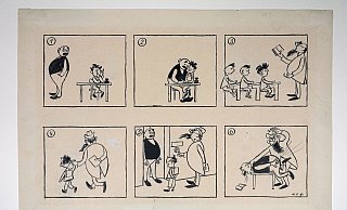 Der erste «Vater und Sohn»-Comic. - Zeichner Erich Ohser/e.o.plauen Stiftung/dpa