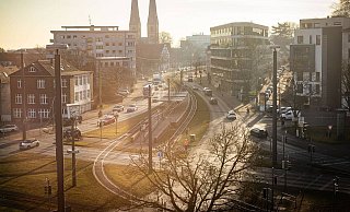Die Kreuzstraße in Bielefeld wird jetzt acht Wochen lang gesperrt. - Sarah Jonek (Archiv)