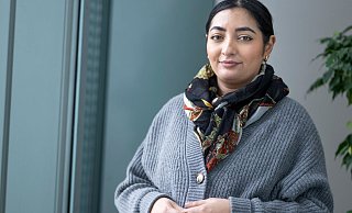 Reem Alabali-Radovan, die Integrationsbeauftragte der Bundesregierung, aufgenommen bei einem Interview im Bundeskanzleramt. - Monika Skolimowska/dpa