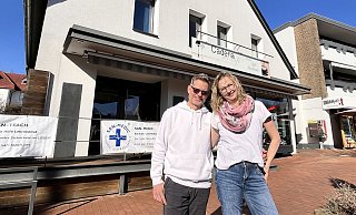 Torsten und Steffi Rüter wollen ihr Sanitätshaus und Gesundheitszentrum Ende März öffnen. - Mareike Patock