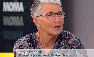 Birgit Thinnes war am Montagmorgen in der ARD-Sendung "Morgenmagazin" zu Gast und sprach mit Moderator Sven Lorig über Gewaltkriminalität von Kindern und Jugendlichen. Screenshot: - ARD Mediathek