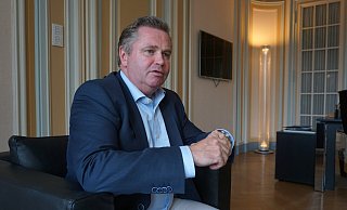 Bürgermeister Tim Kähler in seinem Büro im Rathaus. - Christina Römer