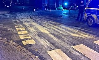 Farbe auf der Fahrbahn - Polizei Bielefeld