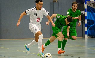 Fouad Aghnima (am Ball) geht mit seinem MCH Futsal Club zielstrebig in die neue Bundesliga-Saison. - Andreas Zobe