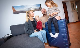 Die Bielefelder Familie Kutz lebt mittlerweile in Kalifornien. Auch sie gewähren für die neue NW-Serie Einblicke in ihr neues Zuhause. - Mike-Dennis Müller