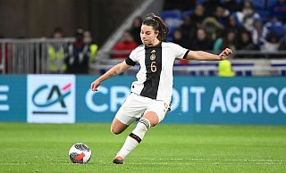 Schon lange eine zentrale Figur bei den DFB-Fußballerinnen: Lena Oberdorf. - Sebastian Christoph Gollnow/dpa