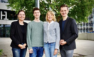 Frühere Wirtschaftsexpertin ist jetzt Grünen-Sprecherin: Brigitte Meier (2. v.r.) mit Romy Mamerow (v.l.), Thies Wiemer und Dominic Hallau. - Peter Unger