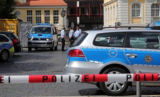 Rathaus geräumt Drohung Polizeieinsatz Bombendrohung. - Frank-Michael Kiel-Steinkamp