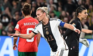 Brachte die DFB-Auswahl in Führung: Alexandra Popp. - Sebastian Christoph Gollnow/dpa