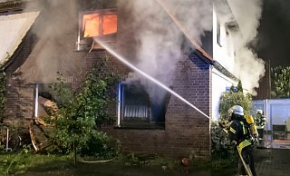 Die Feuerwehr rückte mit mehreren Kräften aus. - Feuerwehr Lübbecke