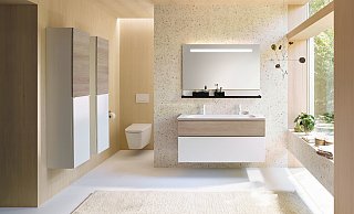 Hochwertige Materialien und ein zeitloses Möbeldesign bringen Wohnlichkeit und Behaglichkeit ins Bad. - Burgbad