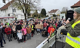 Etwa 250 Menschen nahmen an der Demonstration teil. - Andreas Sundermeier
