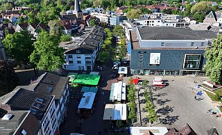 So etwa könnten die Stände des Citymarkts während Veranstaltungen samstags auf den Martin-Luther-Platz und die Berliner Straße in Gütersloh verteilt werden. - gtm