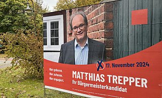 Mit rotem Quadrat: Auf den SPD-Eintrag hat der Gütersloher Bürgermeister-Kandidat Matthias Trepper verzichtet. - Matthias Gans Mit rotem Quadrat: Auf den SPD-Eintrag hat der Gütersloher Bürgermeister-Kandidat Matthias Trepper verzichtet. - Matthias Gans