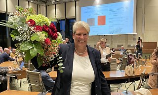 Susanne Rutenkröger freute sich über das Vertrauen der Bünderinnen und Bünder. Sie erhielt 53,9 Prozent der Stimmen in der Bürgermeister-Stichwahl. - Natalie Gottwald