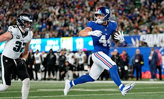 Die Giants hatten die Heimpartie gegen die Eagles überraschend gut im Griff. - Seth Wenig/AP/dpa
