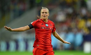 Münchens Magdalena Eriksson sorgte gegen RB Leipzig für den Siegtreffer. - Robert Michael/dpa